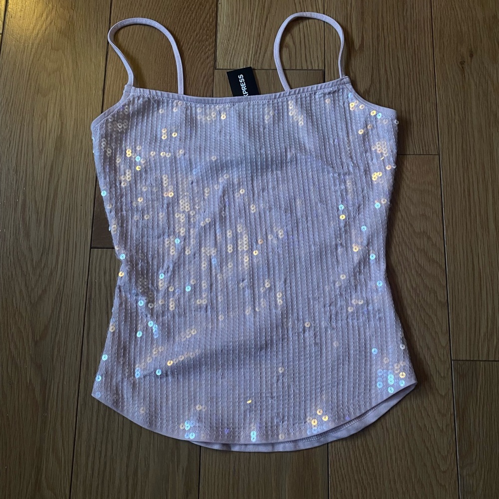 Sequin Embellished Light Pink Top
